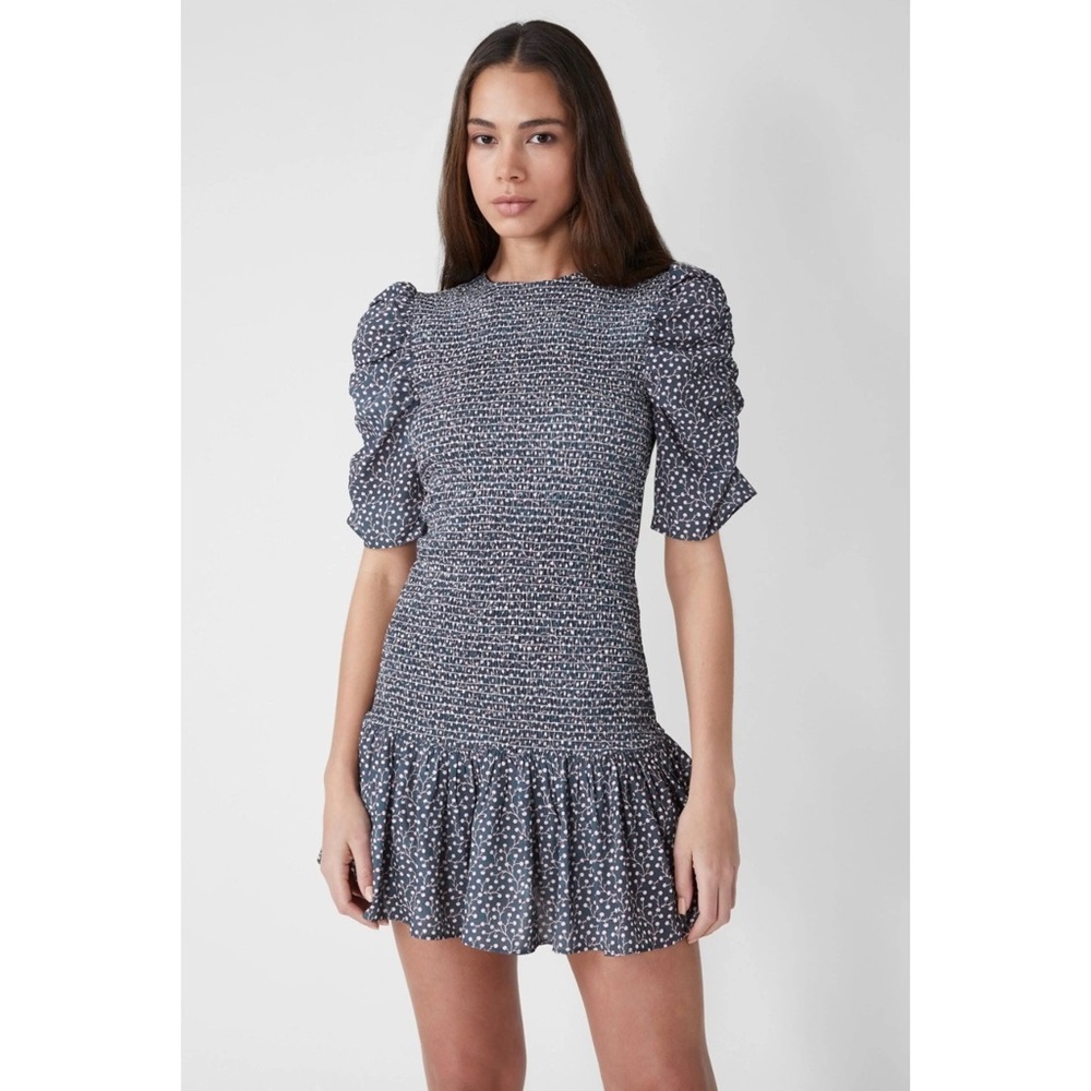 French Connection smocked mini dress